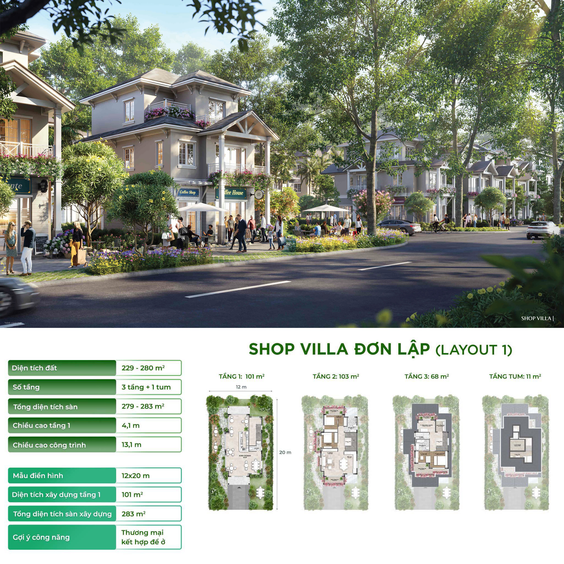 SHOP VILLA ĐƠN LẬP L1
