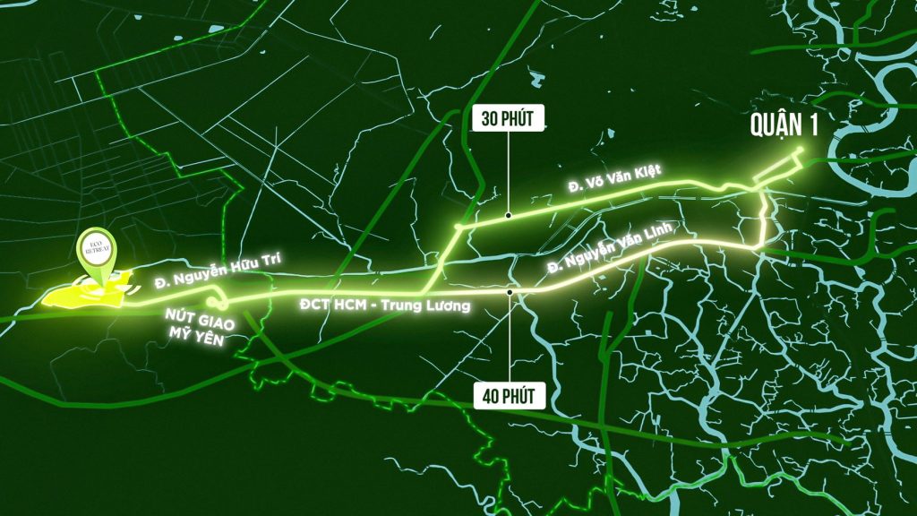 map eco retreat truc duong ket noi